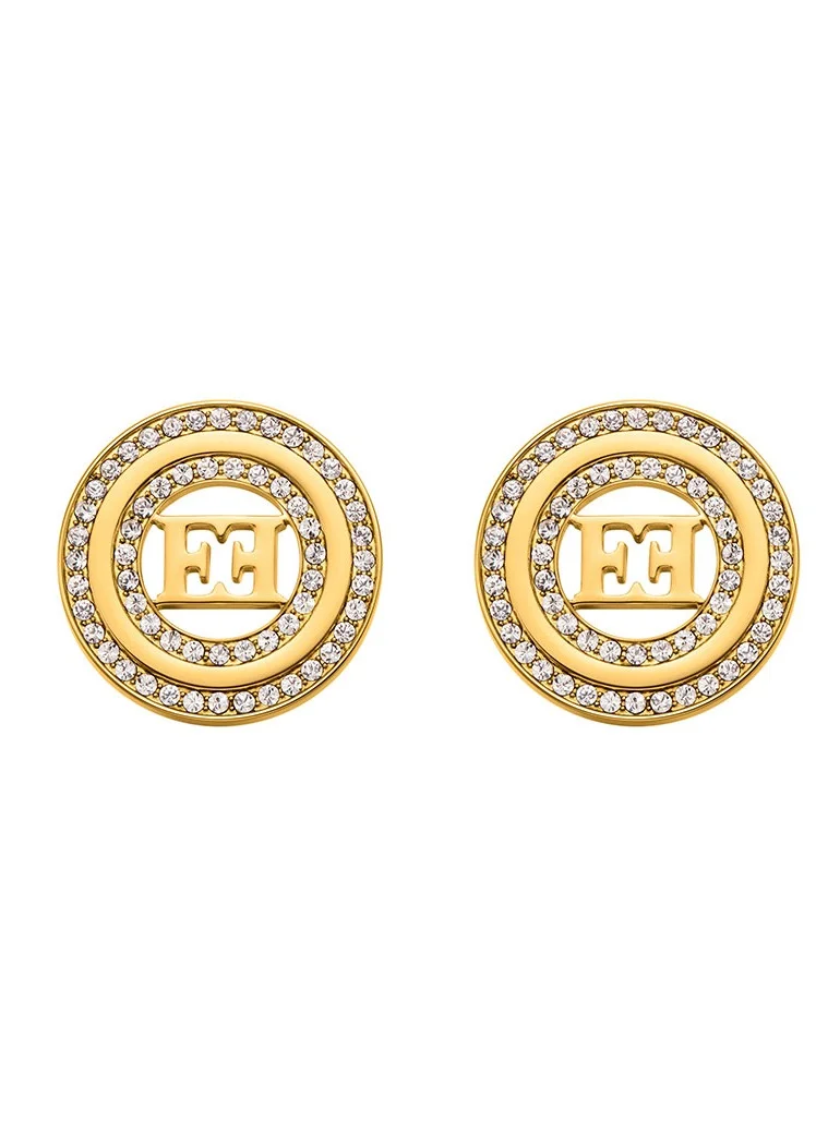 ESCADA Alice Earrings for Women Iconic E Signature, Crystal Accents, Modern Luxury and Chic Design