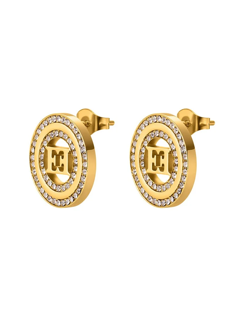 ESCADA Alice Earrings for Women Iconic E Signature, Crystal Accents, Modern Luxury and Chic Design