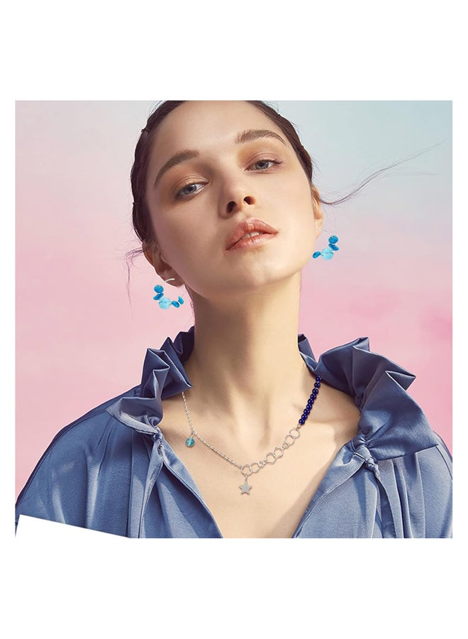 Blue Round Loose Beads Glass Beads, 839 Pieces - Image 3