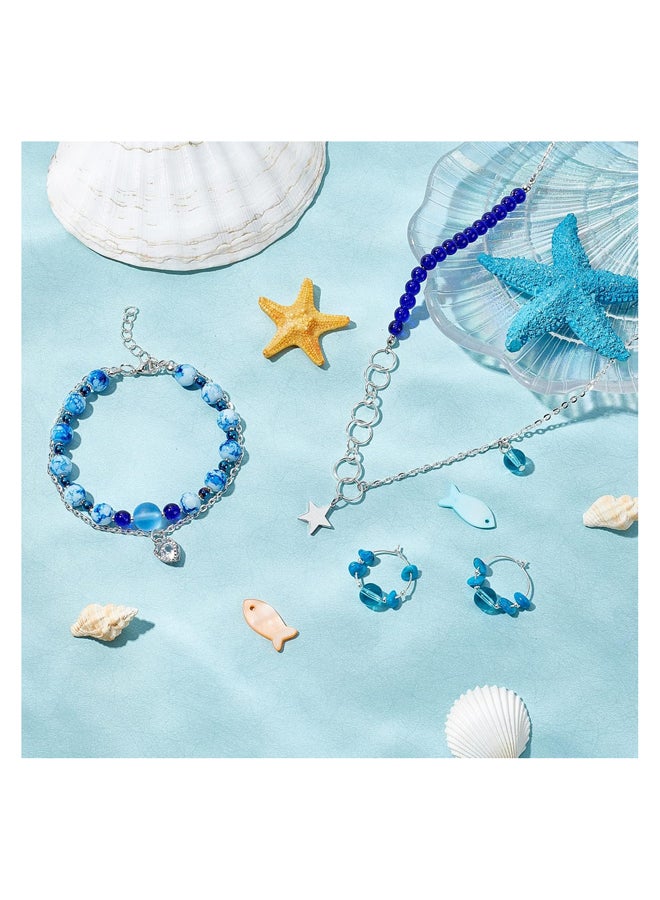 Blue Round Loose Beads Glass Beads, 839 Pieces - Image 2