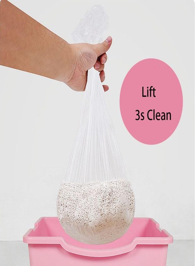 CDFZJC 100 Pcs Disposable Rabbit Litter Box Liners, 24" Stretch Elastic Bunny Litter Box Liner 3s Cleanup, Transparent for Health Monitoring, Fit Small Animal Guinea Pig Chinchilla Hamster Toilet Pan - Image 2