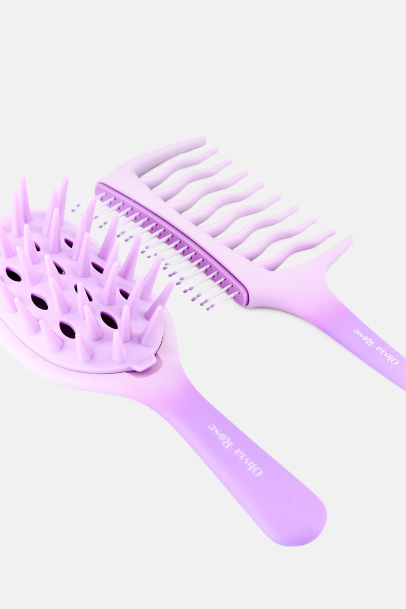 Olivia Rose Textured 2 Pieces Hair Care Set, Lavender - Image 3