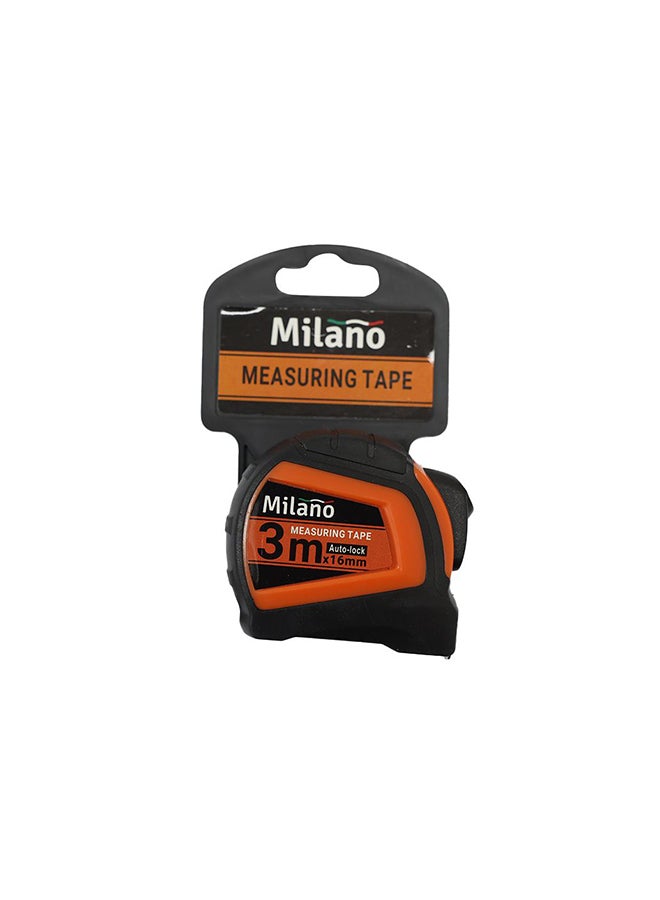 DANUBE HOME Milano Measuring Tape 3 Mtr (16Mm) - Durable ABS with Magnetic Hook - Orange/Black - Precision Measurement Tool for DIY and Professional Use