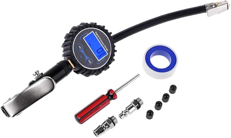 Heavy Duty Electric Air Compressor With Pressure Gauge For Car Truck Motorcycle - Image 1