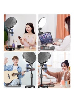 General Rui Fu Figure 16cm Live Light LED Full Screen Beauty Light Round Photography Light Desktop Shooting Light-Light Source Color:Full Screen Fill Light 2M Lamp Holder Position Clip  - Image 4