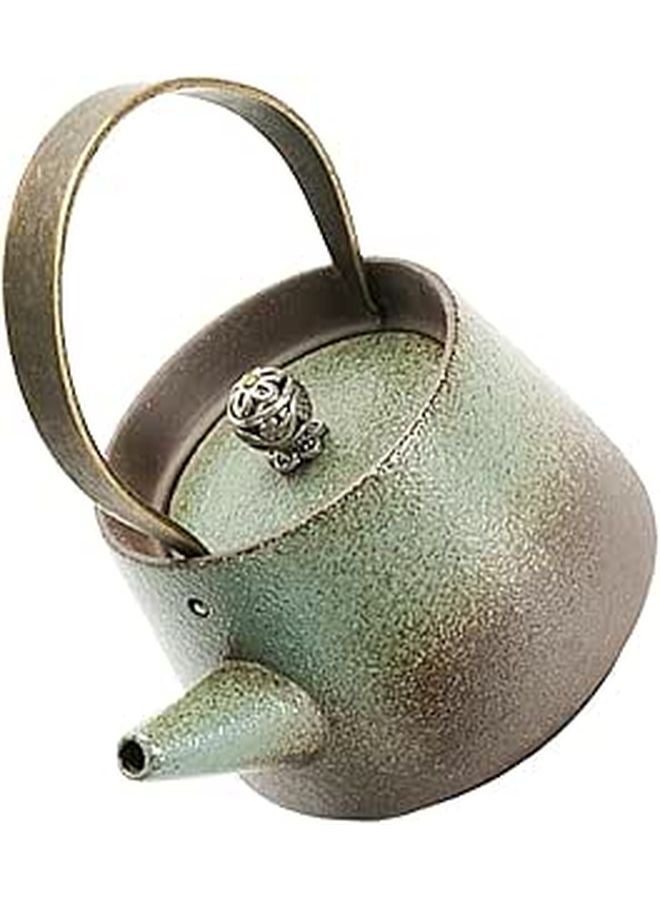 Retro Ceramic Teapot Small Rustic Clay Pot Vintage Pottery Kettle For Home Tea Brewing - Image 1