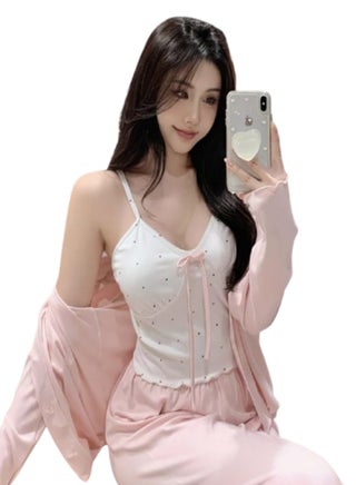 Women's 3-piece bridal pajama set - pink - pzsku/ZDEEA75D4012DF27AB8C4Z/45/1748205618/5636d708-5db6-4de4-8a6a-7399fcad323a
