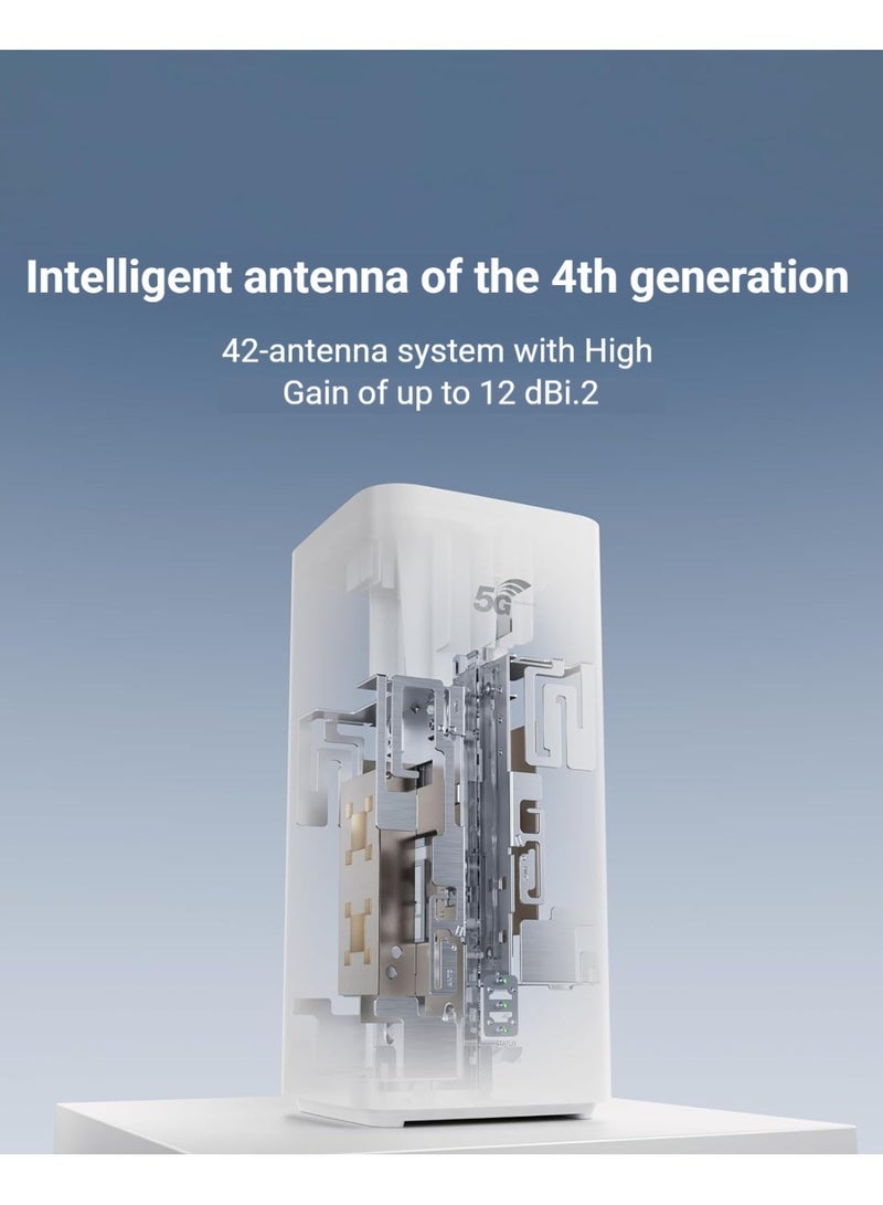 FlashHawk Brovi CPE 5 Pro+ 5G Router, WiFi 7 Upto 3600 Mbps - H165-383 | White - Image 3