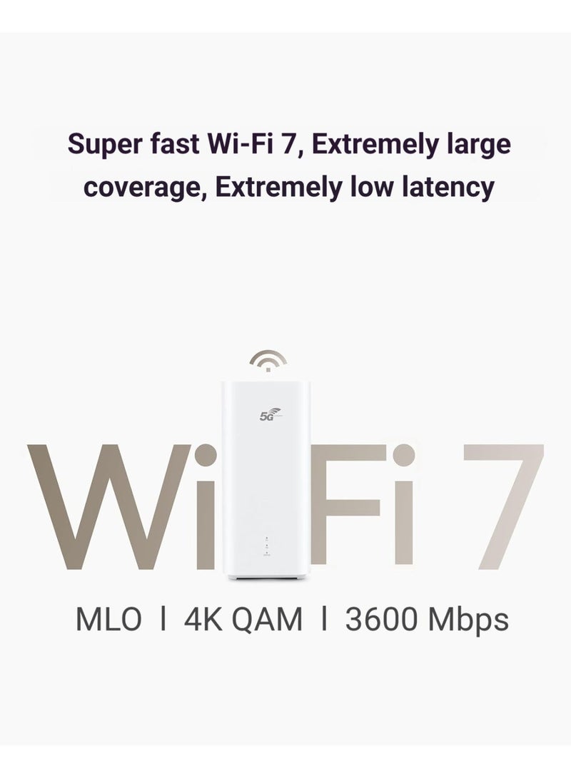 FlashHawk Brovi CPE 5 Pro+ 5G Router, WiFi 7 Upto 3600 Mbps - H165-383 | White - Image 4