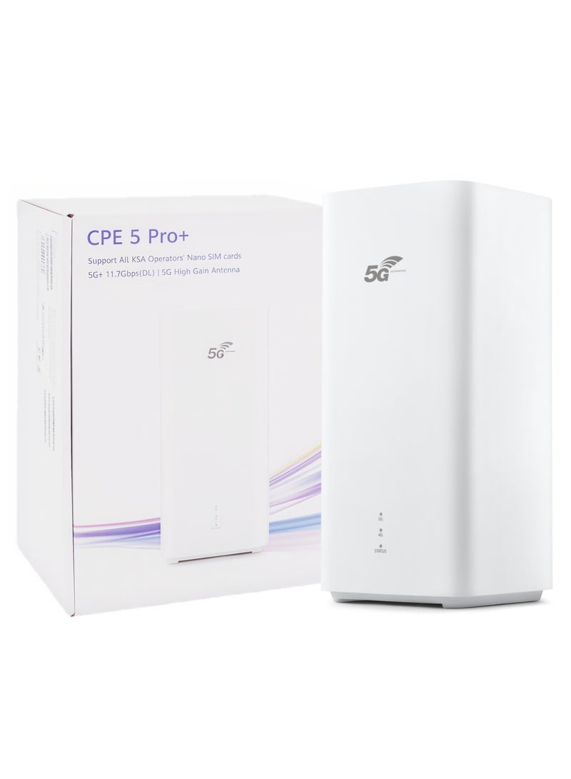 FlashHawk Brovi CPE 5 Pro+ 5G Router, WiFi 7 Upto 3600 Mbps - H165-383 | White - Image 1