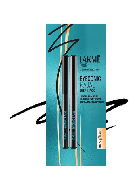 9 to 5 Eyeconic Kajal Twin Pack, Black 0.35g +0.35g