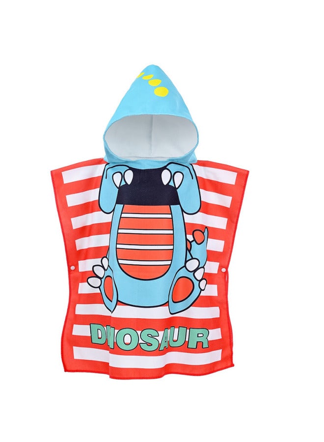 SHARP Children's Bath Towel Cape Hooded Cartoon Printed Towel Baby Home Bath Water Absorbent Windproof Warm Bathrobe - Image 1