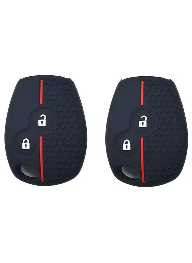Red Silicone Key Fob Cover for Renault Koleos Mercedes Benz Smart 2 Button Protective Case - Image 3