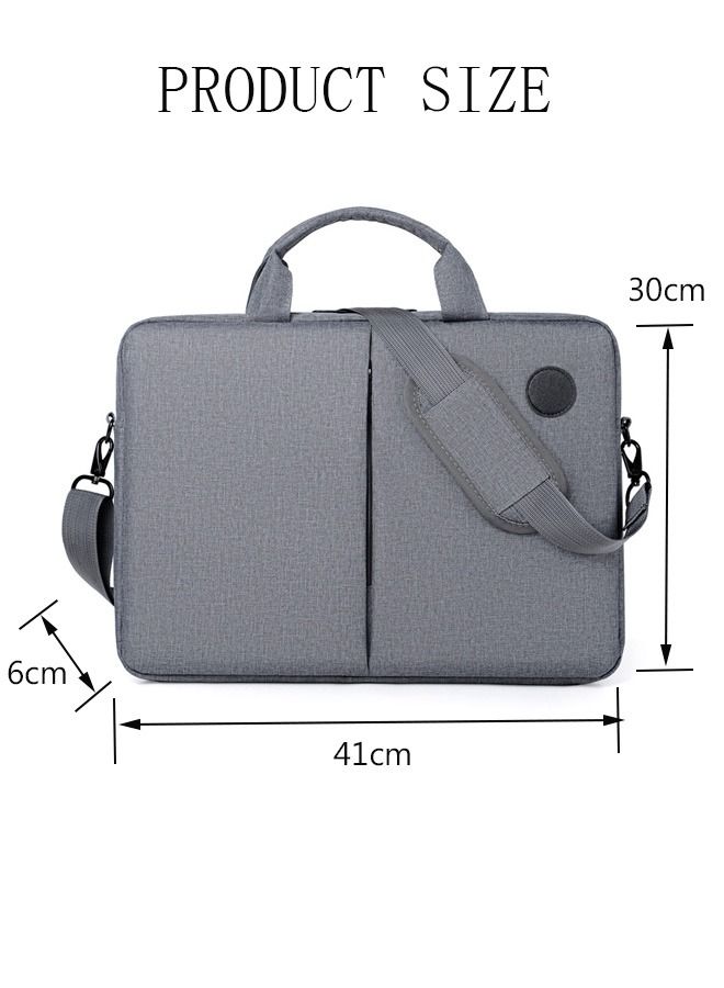 DUNISO 15.6 Inch Laptop Bag Lightweight PU Computer Bag Travel Business Briefcase Water Resistance Shoulder  - Image 4