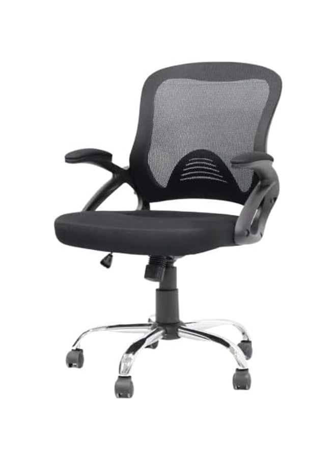 MAF furniture (Maf-9139)-Ergonomic Office Chair Breathable Mesh Computer Task Desk Chair With Flip-Up Armrest Adjustable Height Executive Rolling Swivel Mid Back Chair For Home Working Study - Black  - Image 1