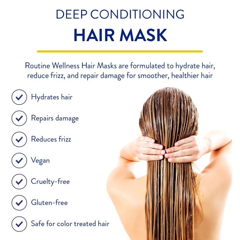 Routine Wellness Deep Conditioning Hair Mask - Bring Dry, Damaged Hair Back to Life â€“ Hydrating Repair Treatment that Moisturizes, Strengthens & Adds Volume â€“ Coconut & Vanilla 8oz - Image 2
