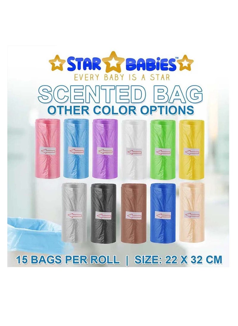 STAR BABiES Star Babies - Combo Pack of 2- Scented Bag Pack of 10 (150 Bags)- Blue and Black  - Image 3