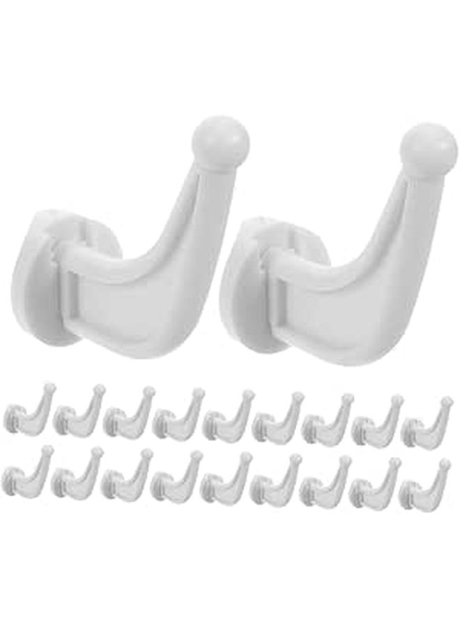 20pcs White Non Slip Radiator Hooks Easy Install Space Saving Hangers For Dorm Bathroom Kitchen - Image 1