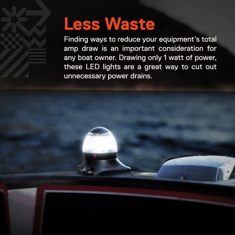 ONLINE LED STORE TRUE MODS 12-24V White LED Marine Navigation Anchor All-Round Boat Light [USCG ABYC A-16 3NM] [Waterproof] 3 Nautical Mile Surface Mount Top Rear Stern Light for Fishing Yacht Sailboat - Image 5