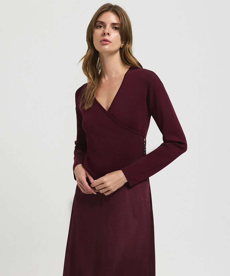Ipekyol  Color-Block Wrap Dress for Women | Best Price UAE