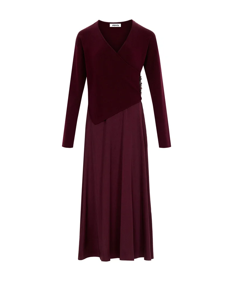Ipekyol  Color-Block Wrap Dress for Women | Best Price UAE