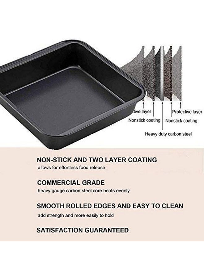 SYGA 1 Piece Heavy Duty Carbon Steel Square Bread Loaf Cake Mould Pan Tray for Baking Non Sticky Tin Teflon Coating-22 cm * 4cm - pzsku/ZDEEAACF4E03AD3FF1219Z/45/_/1740118666/659d5d40-0064-4004-9f5a-a8b333c13ae3