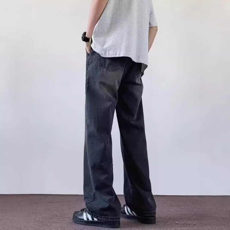 Unisex Classic Denim Jeans Loose Fit Daily Outdoor Wear - Image 3