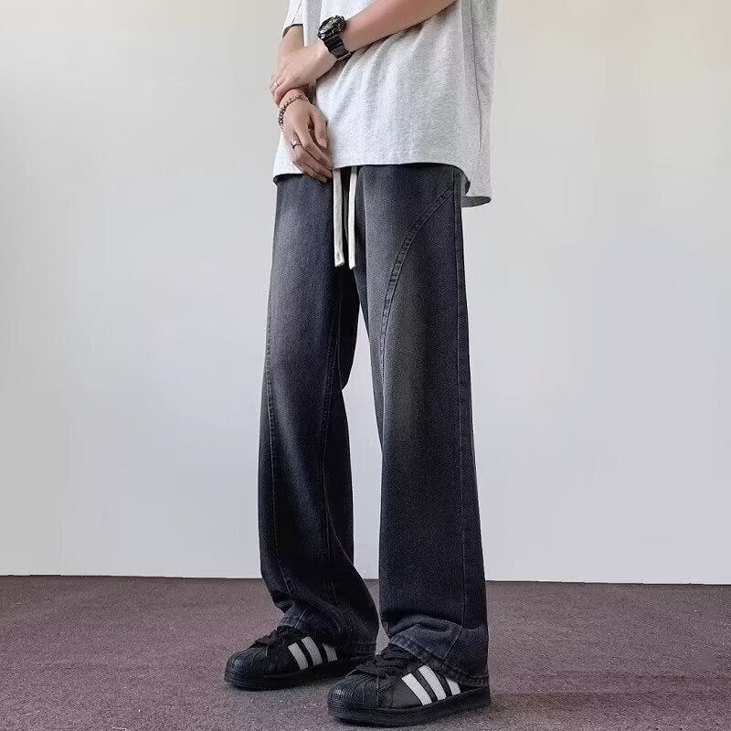 Unisex Classic Denim Jeans Loose Fit Daily Outdoor Wear - Image 1