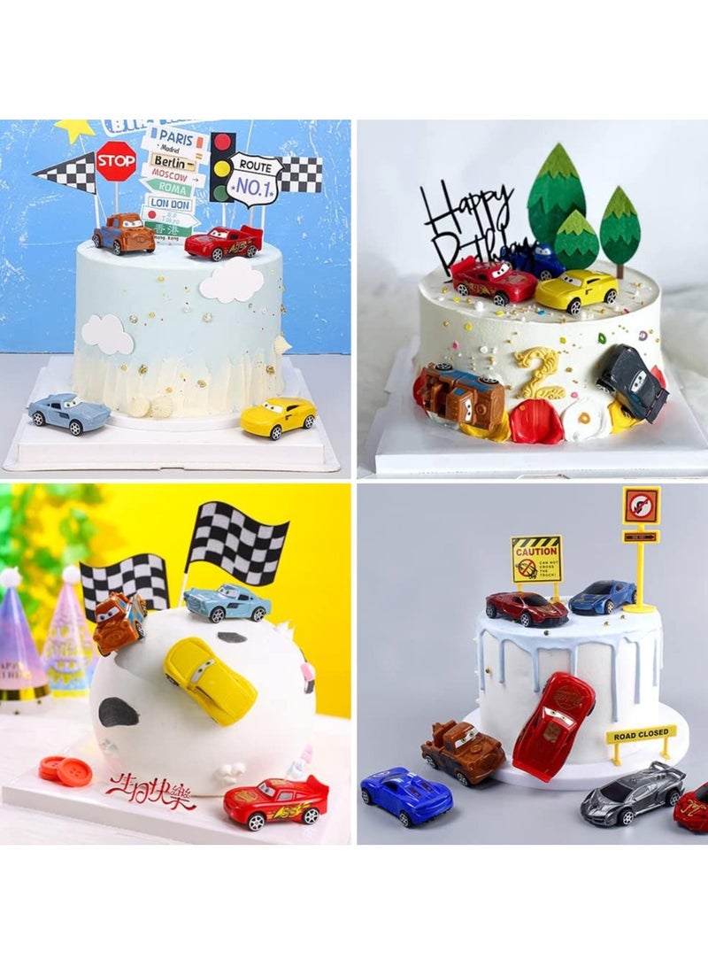 12 PCS Avengers Mini Cars Toy, Cars Birthday Cake Decorations, Lightning Racing Cake Topper, Super Hero Toy Cars Cake Topper for Boys And Girl Party Birthday Party, Home Table Decoration  - Image 4