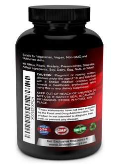 Divine Bounty Organic Activated Charcoal Capsules - 600mg Coconut Charcoal Pills - 90 Veggie Caps  - Image 3