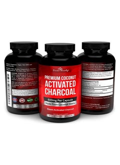 Divine Bounty Organic Activated Charcoal Capsules - 600mg Coconut Charcoal Pills - 90 Veggie Caps  - Image 4