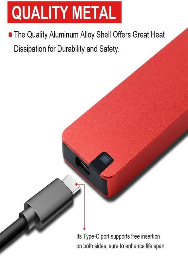 AROAQ - 10TB Portable SSD External Hard Drives Solid State External Drives Computer Backup Drive USB 3.1 to Type C Support Data Storage Transfer for Windows XP PC Laptop and Mac - Image 1