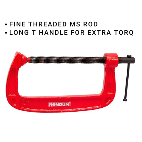 Homdum Heavy Duty G Clamp | C Type Clamping Tool | Set of 4 Pieces (6 inch) - Image 3
