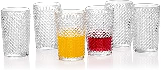 G Chroma Collection Highball Glasses set of 6, 13.1 oz Clear Premiun Drink-ware for Soda Juice Coke Beer Water Beverage - Image 1