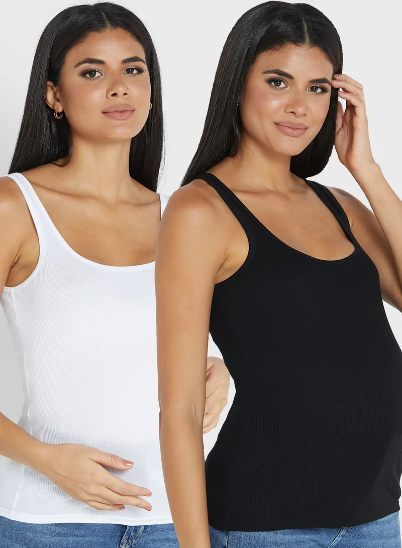 River Island Maternity Knitted Square Neck Vest Set