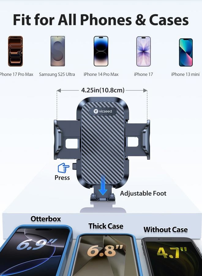 VICSEED Universal Car Phone Mount Car Phone Holder for Car Dashboard Windshield Air Vent Adjustable Long Arm Strong Suction Cell Phone Car Mount Fit for iPhone X XS Max XR 8 Plus Samsung Galaxy S10 S9 - Image 5
