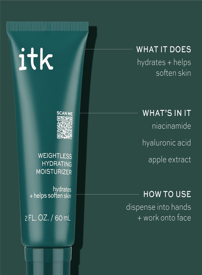 ITK Skincare Weightless Hydrating Face Moisturizer - Hydrates + Smoothes Skin - Niacinamide - Brighten Dark Spots - Hyaluronic Acid - Maintain Moisture Levels - Vitamin E-infused, 2 fl. oz - Image 4