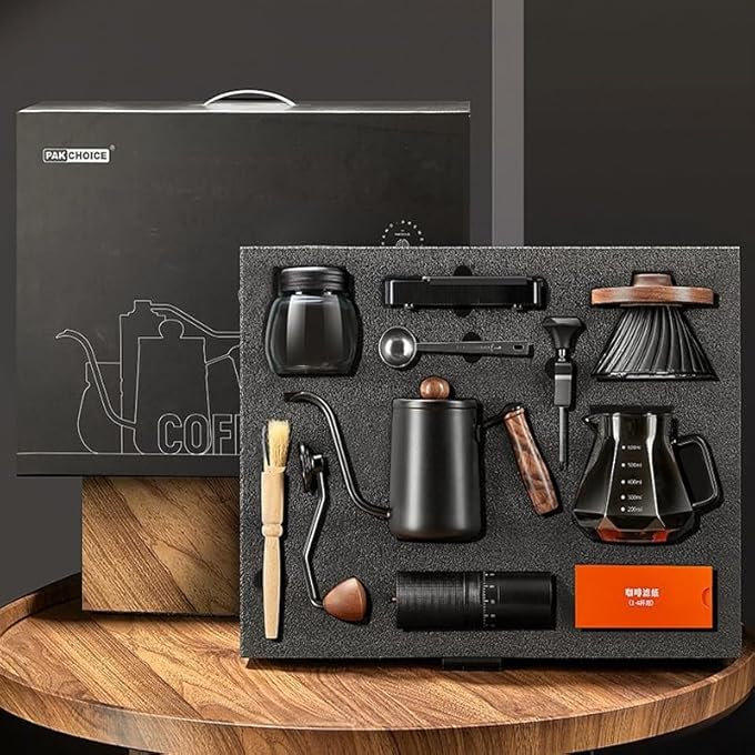 rayihni Pour Over Coffee Makers Set 10 Pieces Professional Grade V60 Coffee Machine For Home Office Gift And Travel - Image 1