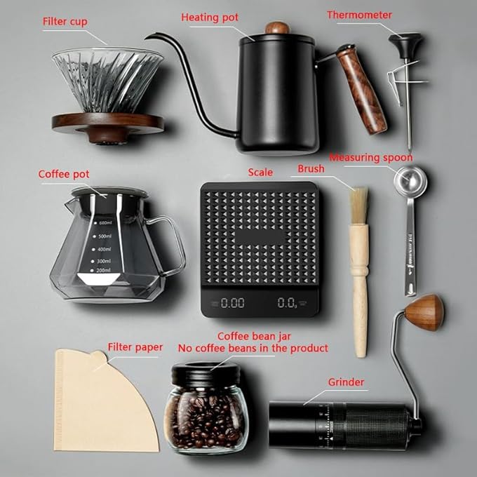 rayihni Pour Over Coffee Makers Set 10 Pieces Professional Grade V60 Coffee Machine For Home Office Gift And Travel - Image 3