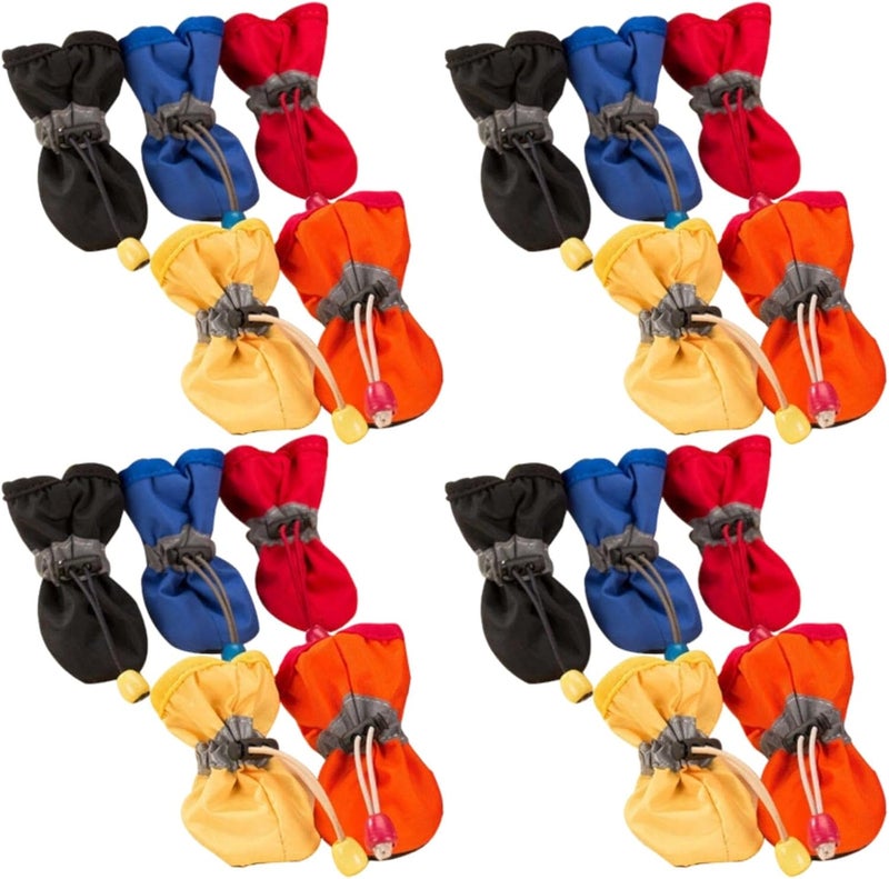 Pet Dog Shoes Soft 20 Pcs Small Waterproof Dog Snow Boots, Lining Breathable with, Fit Easy Touch Fastener Anti-Slip Adjustable, and Cats Ideal for Small Dogs - Image 1