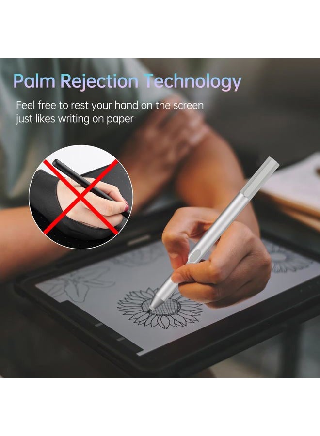 iafer قلم ستايلس لجهاز Surface Pro 11/10/9/8/X/7+/7/6/5/4/3/Surface 3، Surface Go 4/3/2/1، Surface Laptop/Studio/Book 5/4/3/2/1 مع رفض راحة اليد، 1024 مستوى ضغط، 2500 ساعة عمل - Image 4