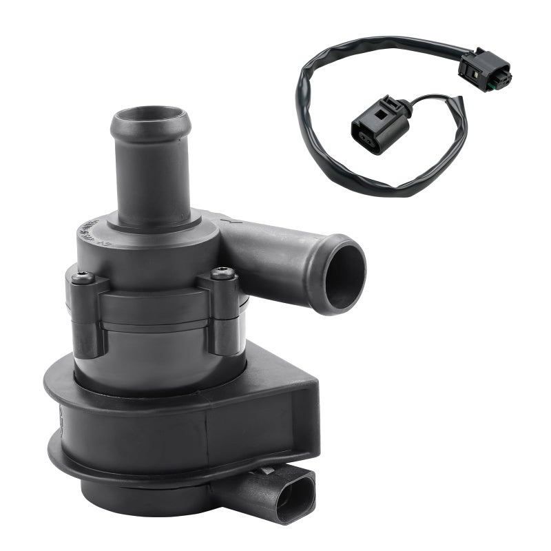 JDMON Auxiliary Engine Water Pump with Plug Replacement for Audi A3A3 QuattroQ3TT Quattro Volkswagen BeetleCCEosGTIJettaPassatTiguan 20L L4 20082017 Replacement for 1K0965561J 5N0122093B