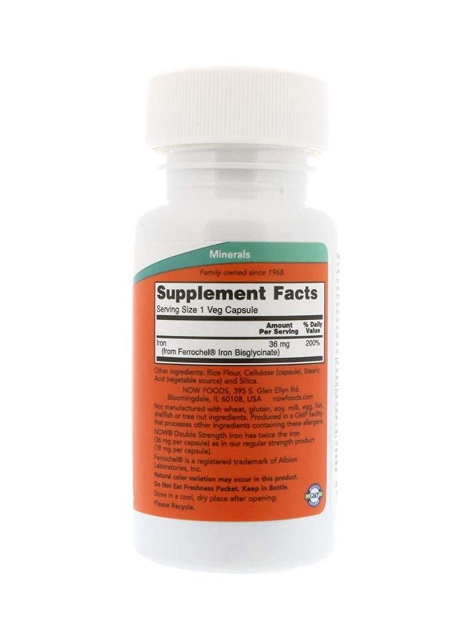 ناو فودز مكمل غذائي بخلاصة الحديد 36 للقوة المضاعفة بتركيز 36 مجم - 90 كبسولة - Image 2