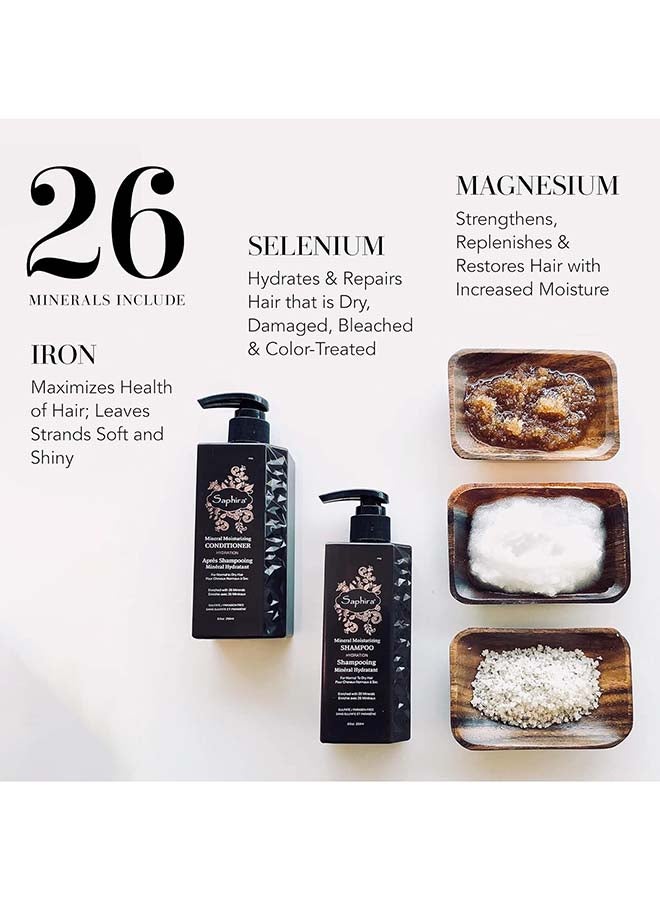 Saphira بلسم معدني مرطب، مرطب عميق للشعر الجاف، التالف، المصبوغ والمعالج كيميائياً، 1 لتر - Image 3