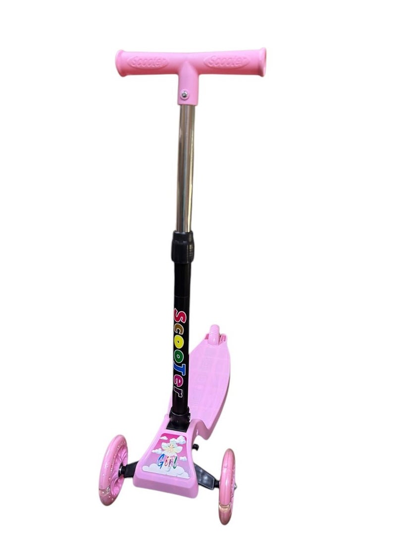 Cute ninos 3 Wheels Children's Scooter - Steady and Fun Design with High Security (Pink) - Image 1