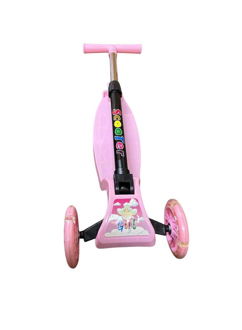 Cute ninos 3 Wheels Children's Scooter - Steady and Fun Design with High Security (Pink) - Image 3