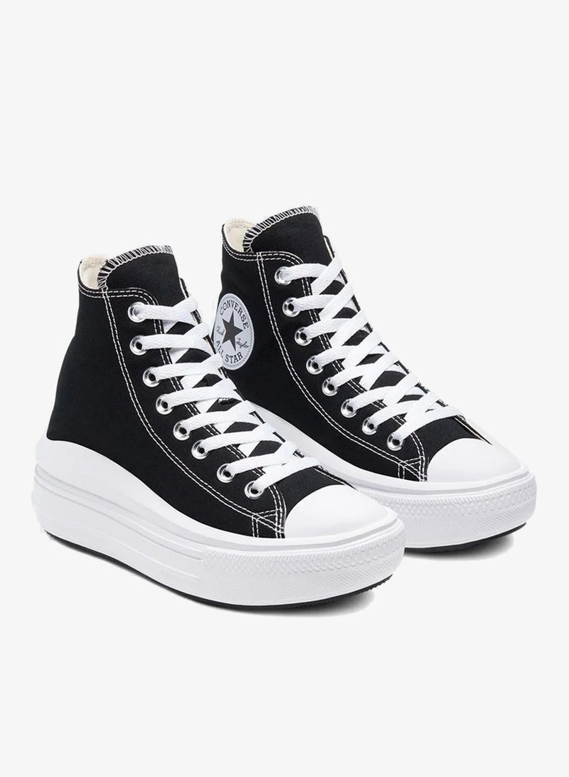 Converse Women's High-Top Sneakers with Rubber Sole in Black, Natural Ivory, and White - Image 3