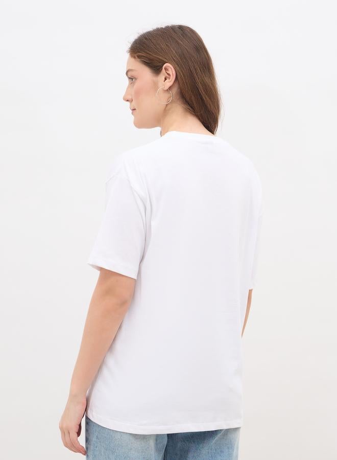 Styli Slogan Print Regular Fit T-Shirt - Image 5