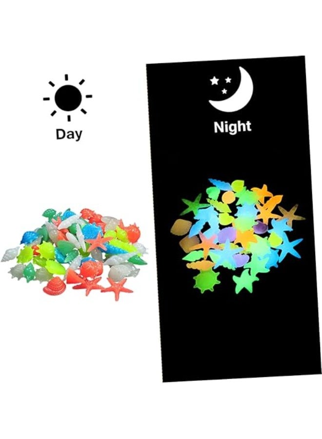 هوانغكسين مجموعة من 50 قطعة من الحصى الملون وأحجار الزينة لحوض الأسماك - Image 5