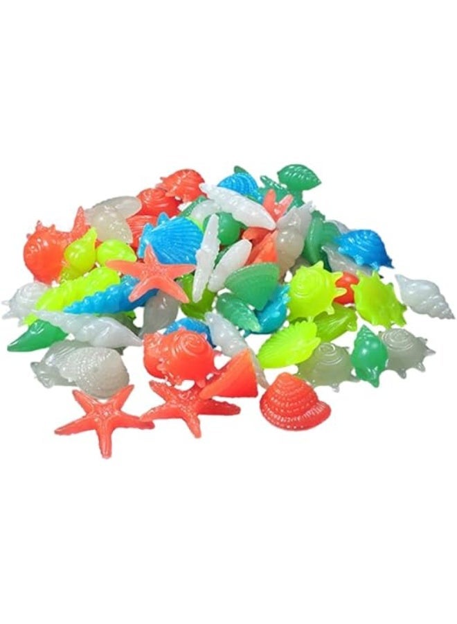 هوانغكسين مجموعة من 50 قطعة من الحصى الملون وأحجار الزينة لحوض الأسماك - Image 2